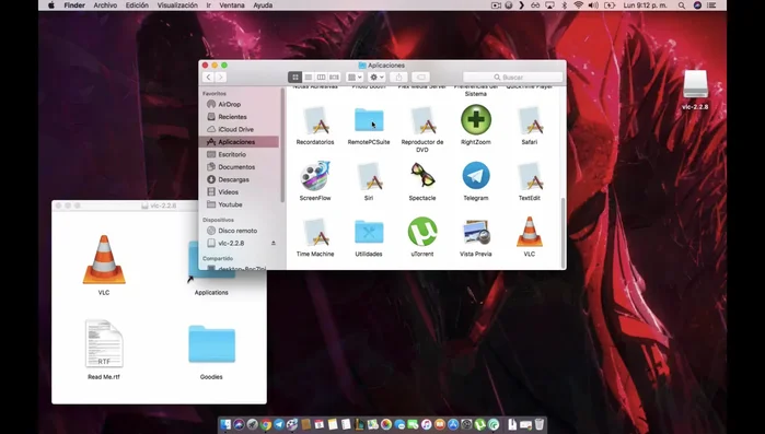 Ir a la carpeta de Aplicaciones en Finder.