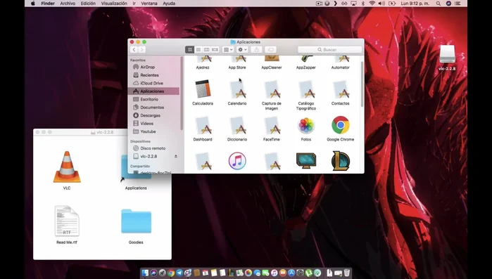 Ir a la carpeta de Aplicaciones en Finder.