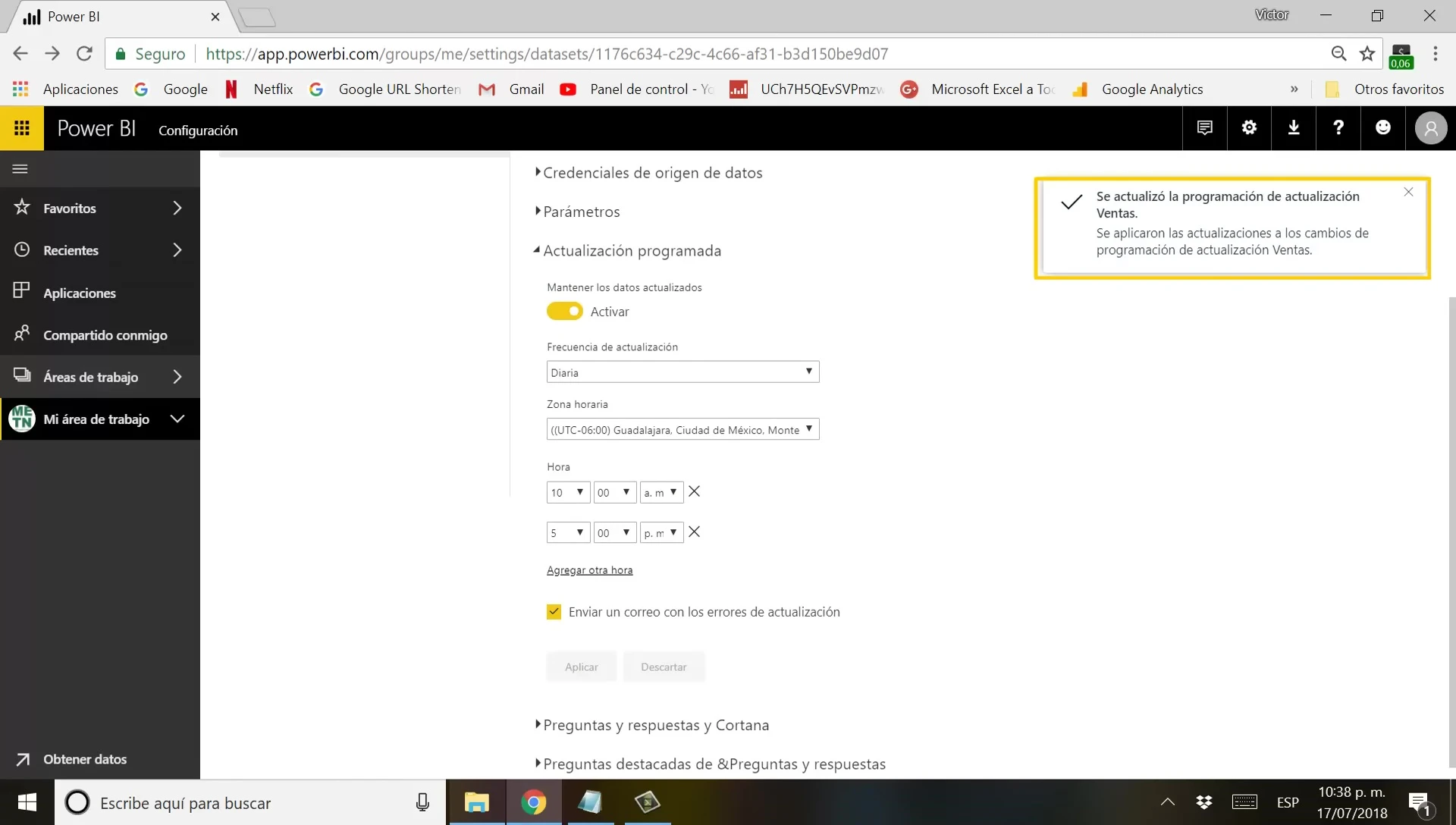 Automatiza tus informes de Power BI: ¡Actualizaciones diarias sin esfuerzo!