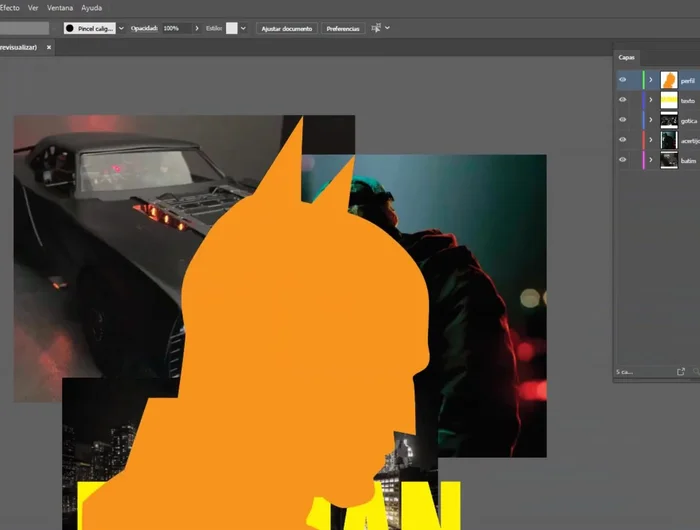 Crear una capa nueva encima de todas las capas que se desean enmascarar.