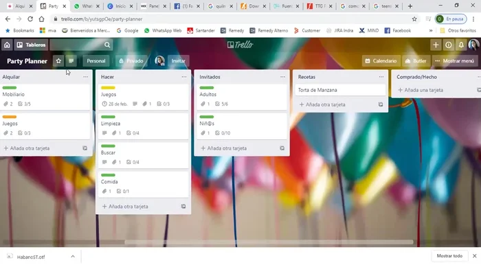 Crear plantillas para futuros eventos: