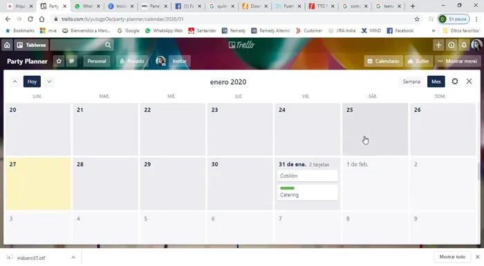 Utilizar el calendario integrado para visualizar las fechas de vencimiento: