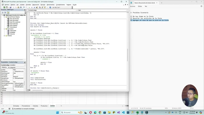 Limpiar el TextBox y calcular el total: Incluir código para limpiar el TextBox después de cada lectura y recalcular el total de la compra.