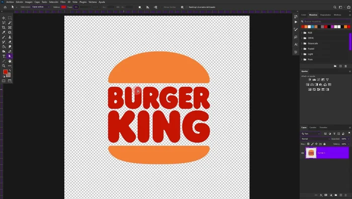 Aplicar color como en el método anterior.