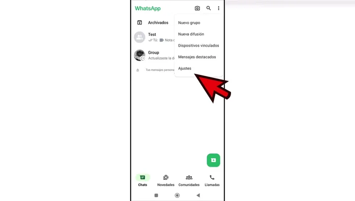 Pulsar en 'Almacenamiento y datos'