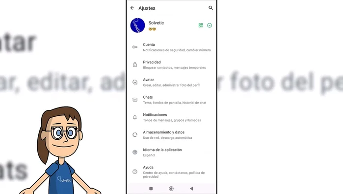Pulsar en 'Almacenamiento y datos'