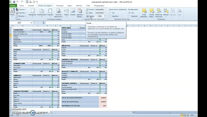 Verificar la vista previa para ajustar la escala según sea necesario.