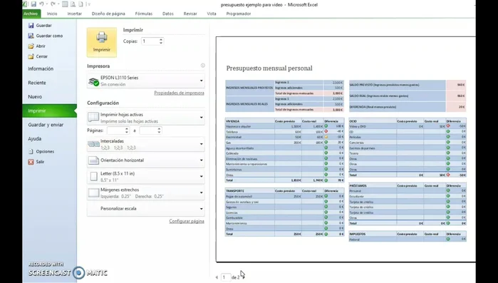 Verificar la vista previa para ajustar la escala según sea necesario.