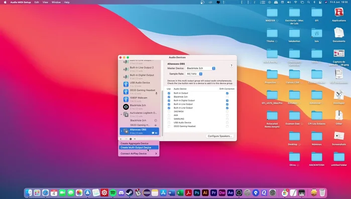 Crear un nuevo dispositivo de salida múltiple.