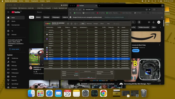 Desactivar el reposo del disco para mantenerlo siempre activo.