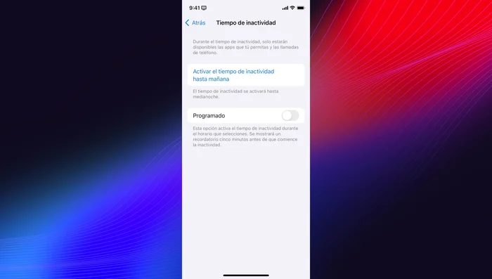 Establecer límites de uso para aplicaciones (todas, sociales, juegos, etc.).