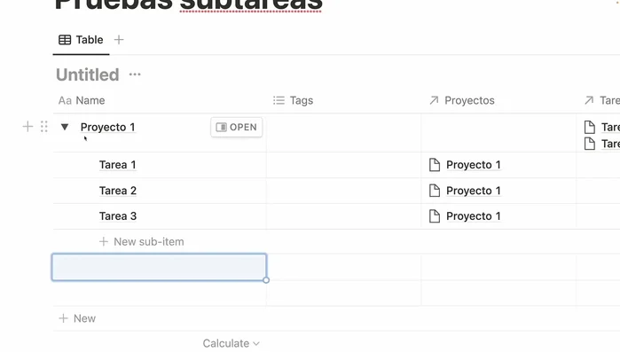 Crear subtareas dentro de otras subtareas (niveles múltiples).