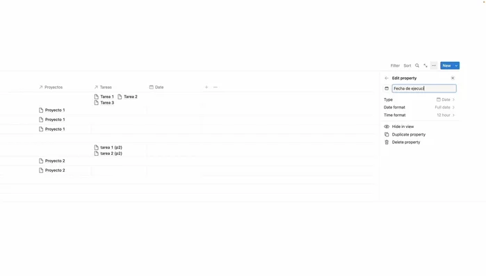 Añadir una columna para asignar personas a las tareas.