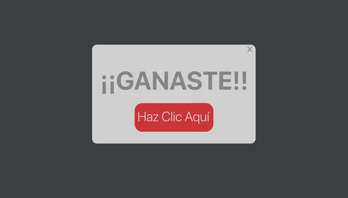 Si recibe una alerta en línea que ofrece premios, dinero o advierte sobre problemas con su dispositivo (como una alerta falsa de Mac, Windows o iOS), cerrar inmediatamente la ventana.