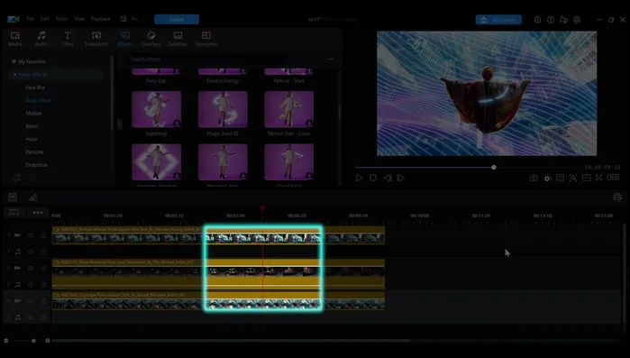 Si solo necesita obtener una vista previa de una sección específica, puede hacer clic derecho en la línea de tiempo y abrir la herramienta de selección de rango para seleccionar manualmente la sección deseada.