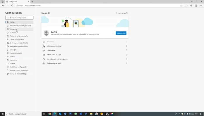 En el menú de la izquierda, selecciona "Sistema".