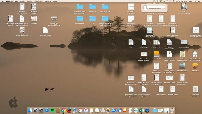 El otro usuario verá un icono en la barra de estado para aceptar o rechazar el control del ratón.