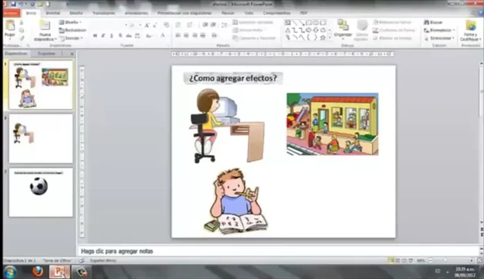 Abrir PowerPoint y acceder al panel de animación.