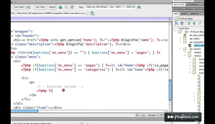 Guardar los cambios en la plantilla de Dreamweaver.