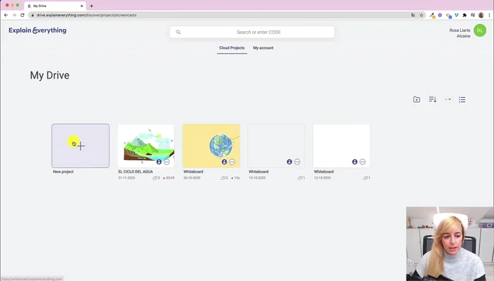 Crear o abrir el proyecto en Explain Everything.