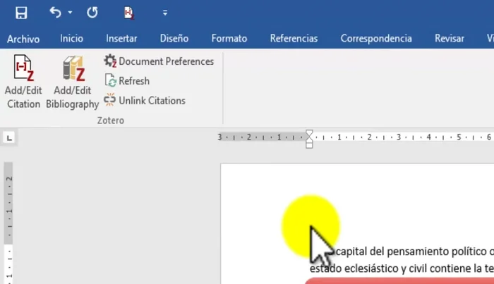 Para añadir el número de página, haz doble clic en la cita, edita la información y añade la página.
