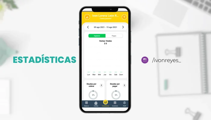 Utilizar la pestaña de 'Estadísticas' para visualizar gráficos de ingresos y gastos.