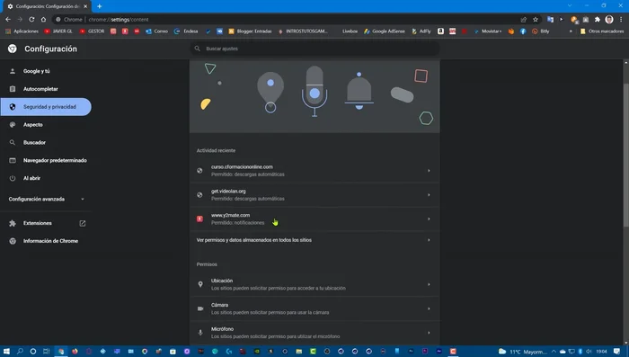 Buscar la opción 'JavaScript'