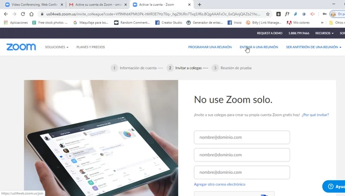 Configurar opciones de video y audio para el anfitrión.