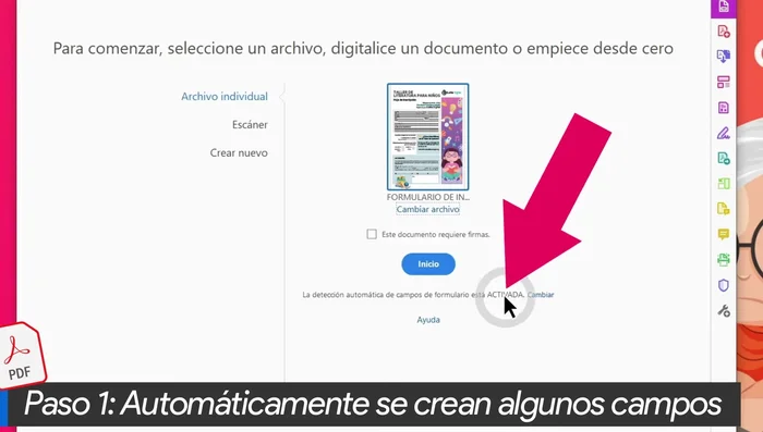 Marcar si el documento contiene campos de firma.