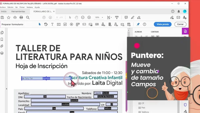 Duplicar campos existentes para ahorrar tiempo.