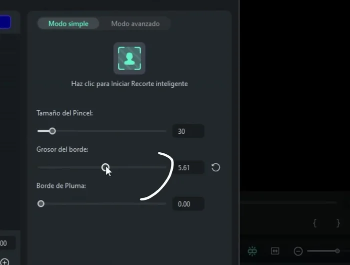 Invierte la máscara y procesa el recorte.