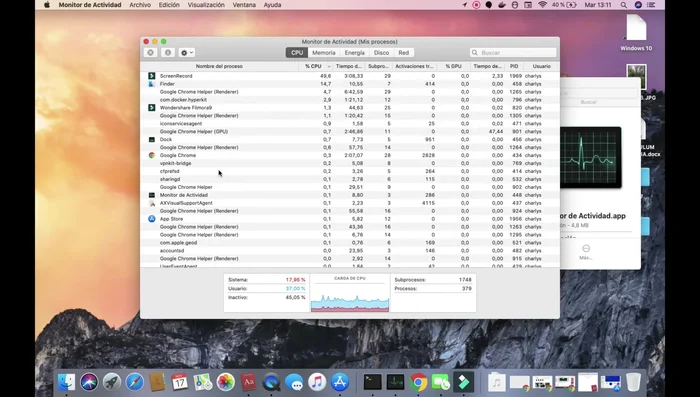 Busca la aplicación que quieres cerrar.