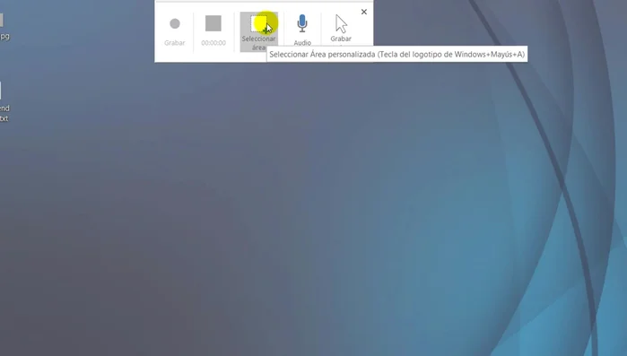 Activa la opción 'Grabar puntero' para que se vea el movimiento del ratón en la grabación.