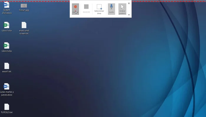 Presiona el botón 'Grabar' para comenzar la grabación.