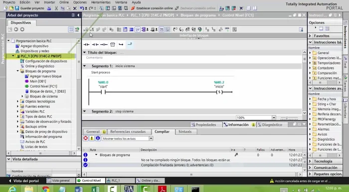 Una vez encontrado el PLC, hacer clic en 'Cargar'.