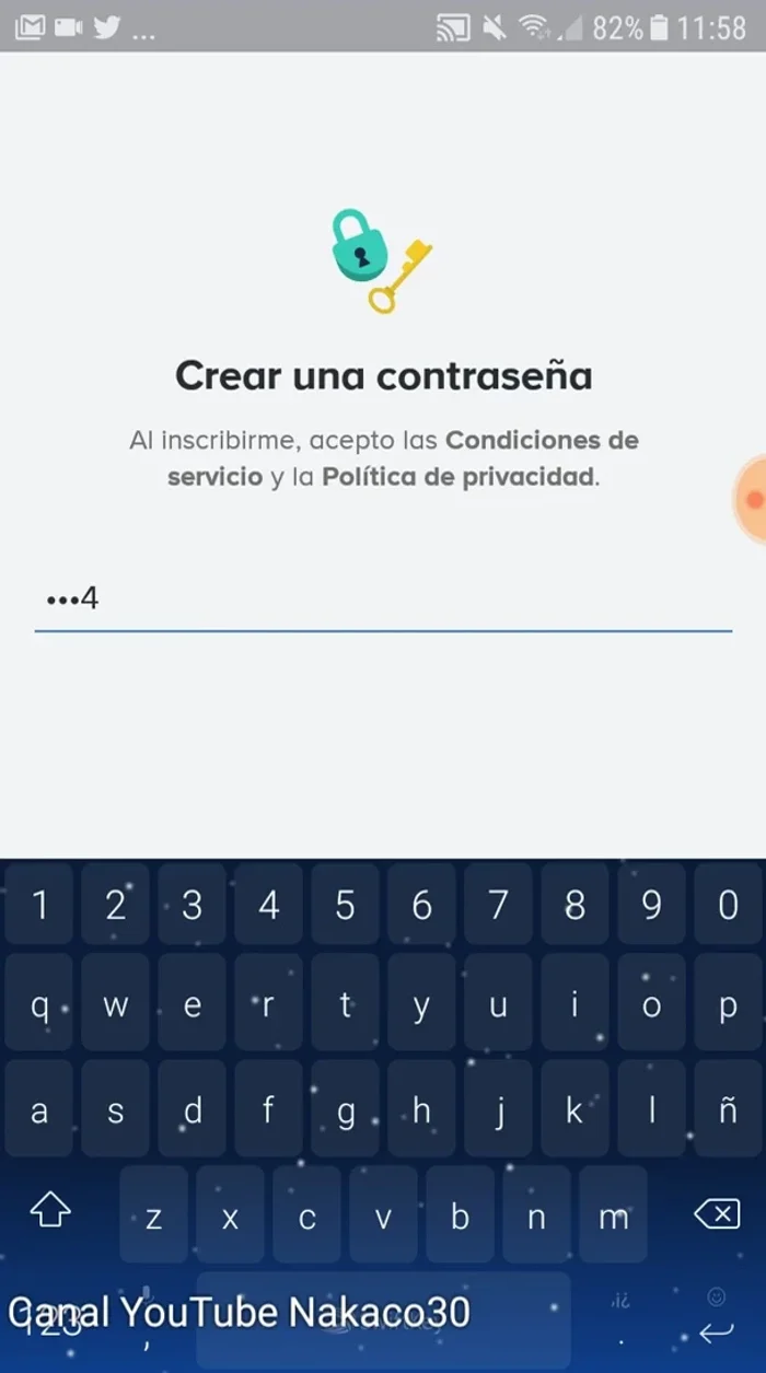 Introducir la contraseña inventada.