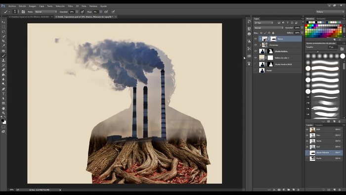Ajustar la distancia de desenfoque (aproximadamente 25 en este ejemplo) y la dirección (vertical en este caso).