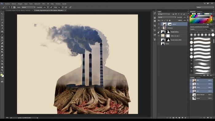 Ajustar la distancia de desenfoque (aproximadamente 25 en este ejemplo) y la dirección (vertical en este caso).