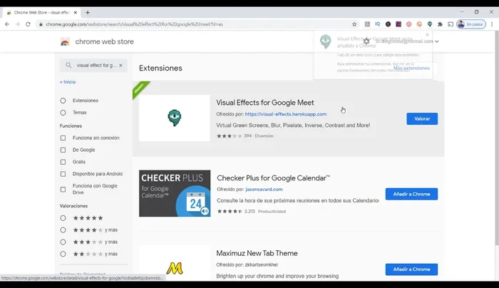 Añadir la extensión a Chrome