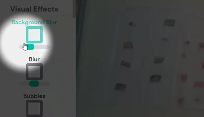 Seleccionar el efecto deseado en la pestaña 'Visual Effects'