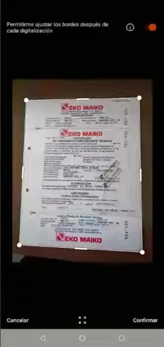 Ajustar los límites si es necesario, usando las herramientas de edición para expandir o reducir el área de escaneo.