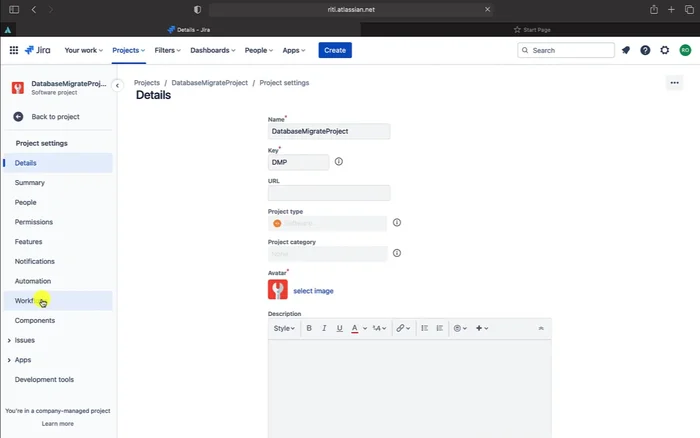 Importar un flujo de trabajo existente (opcional): Si existe un flujo de trabajo predefinido adecuado, se puede importar desde el Marketplace. (1124.799)