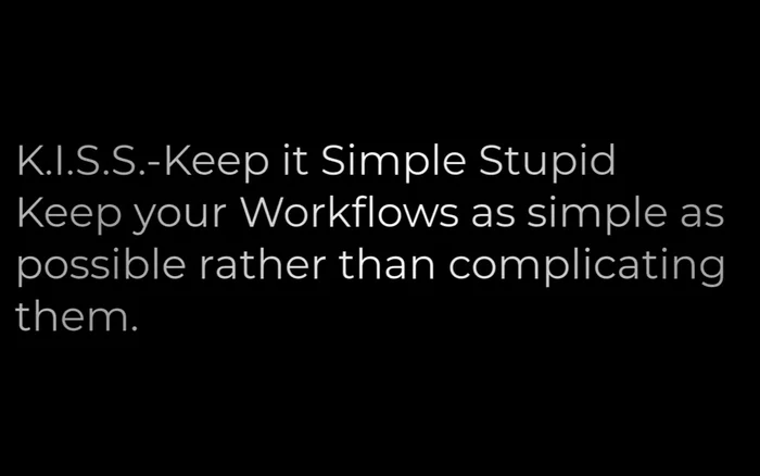 Mantener la simplicidad: Un flujo de trabajo complejo puede ser difícil de usar y entender. Priorizar la simplicidad y evitar agregar estados o transiciones innecesarias. (1221.679)