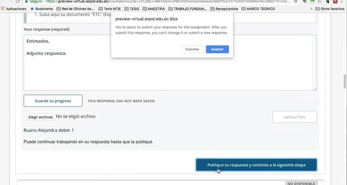 Publicar la respuesta.