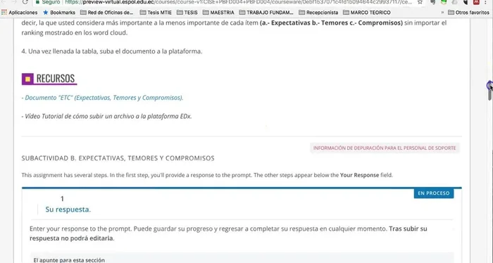 Subir el archivo a la plataforma.