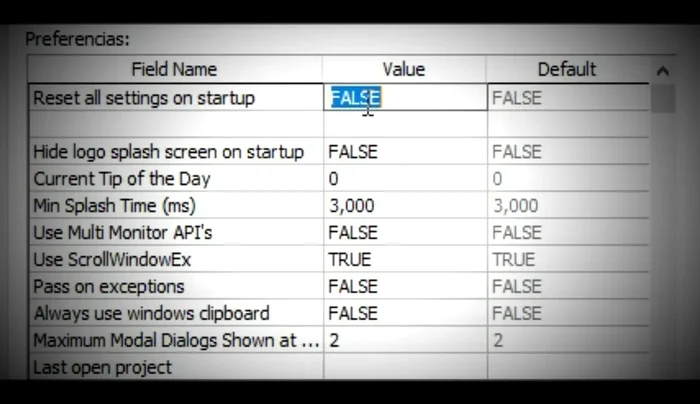 Cambia el valor de 'Falso' a 'Cierto' (en inglés, 'False' a 'True').