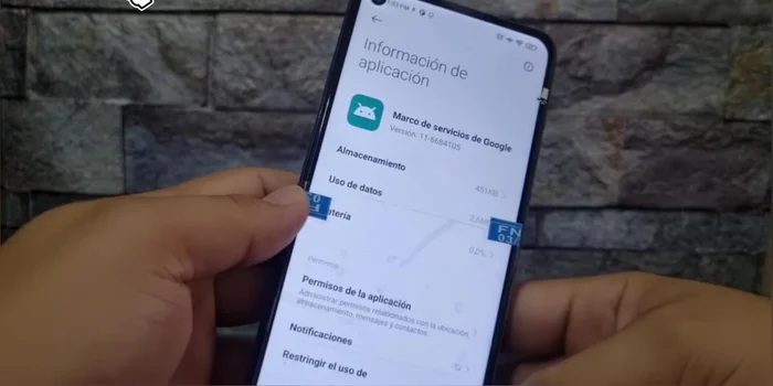 Repetir los pasos 3 y 4 para la aplicación 'Marco de servicios de Google'.