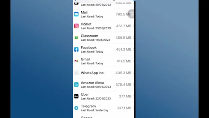 Pulse 'Almacenamiento del iPhone'