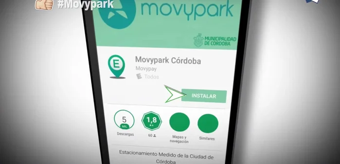 Descargar la aplicación Mobile Park desde Play Store (Android) o App Store (iOS).