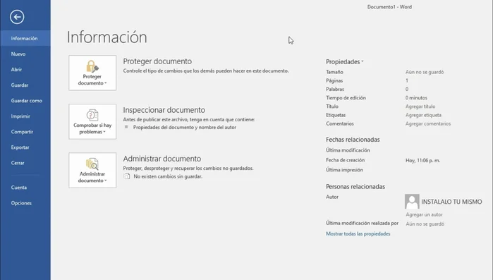 Buscar la opción 'Recuperar documentos no guardados'.
